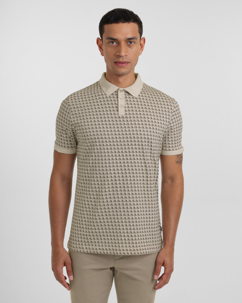 Lambeth - Geometric Print Polo Shirt