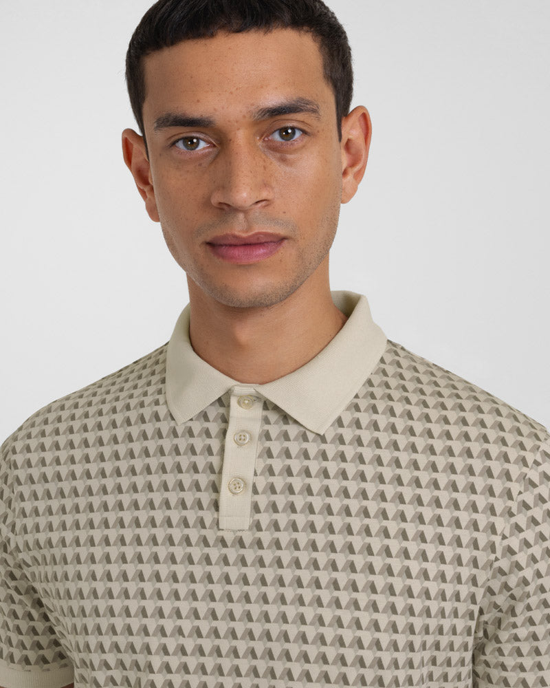 Lambeth - Geometric Print Polo Shirt