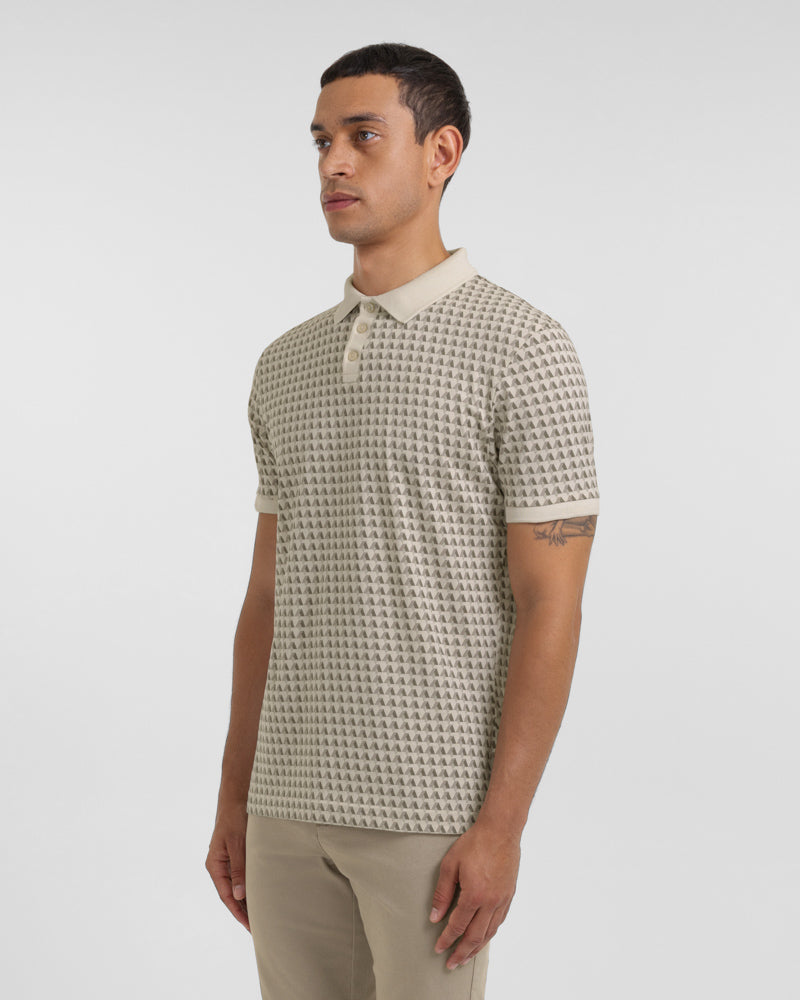 Lambeth - Geometric Print Polo Shirt