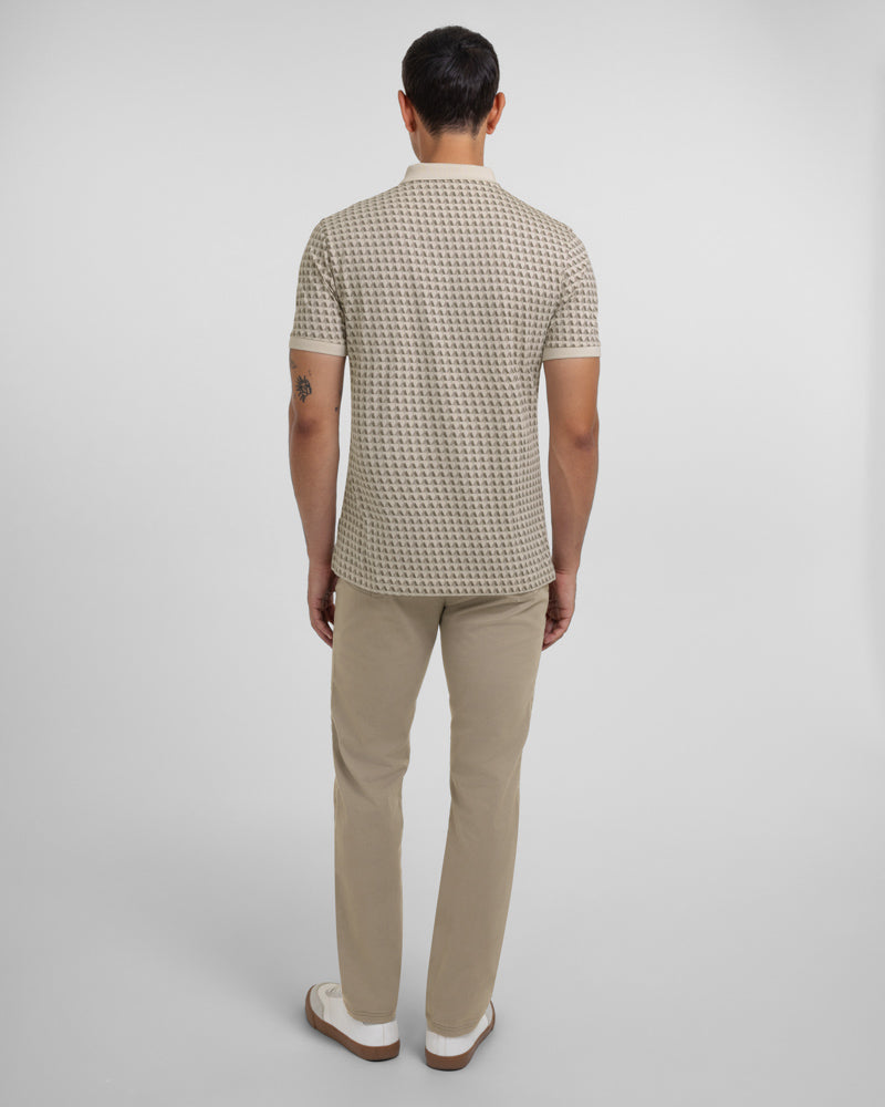 Lambeth - Geometric Print Polo Shirt