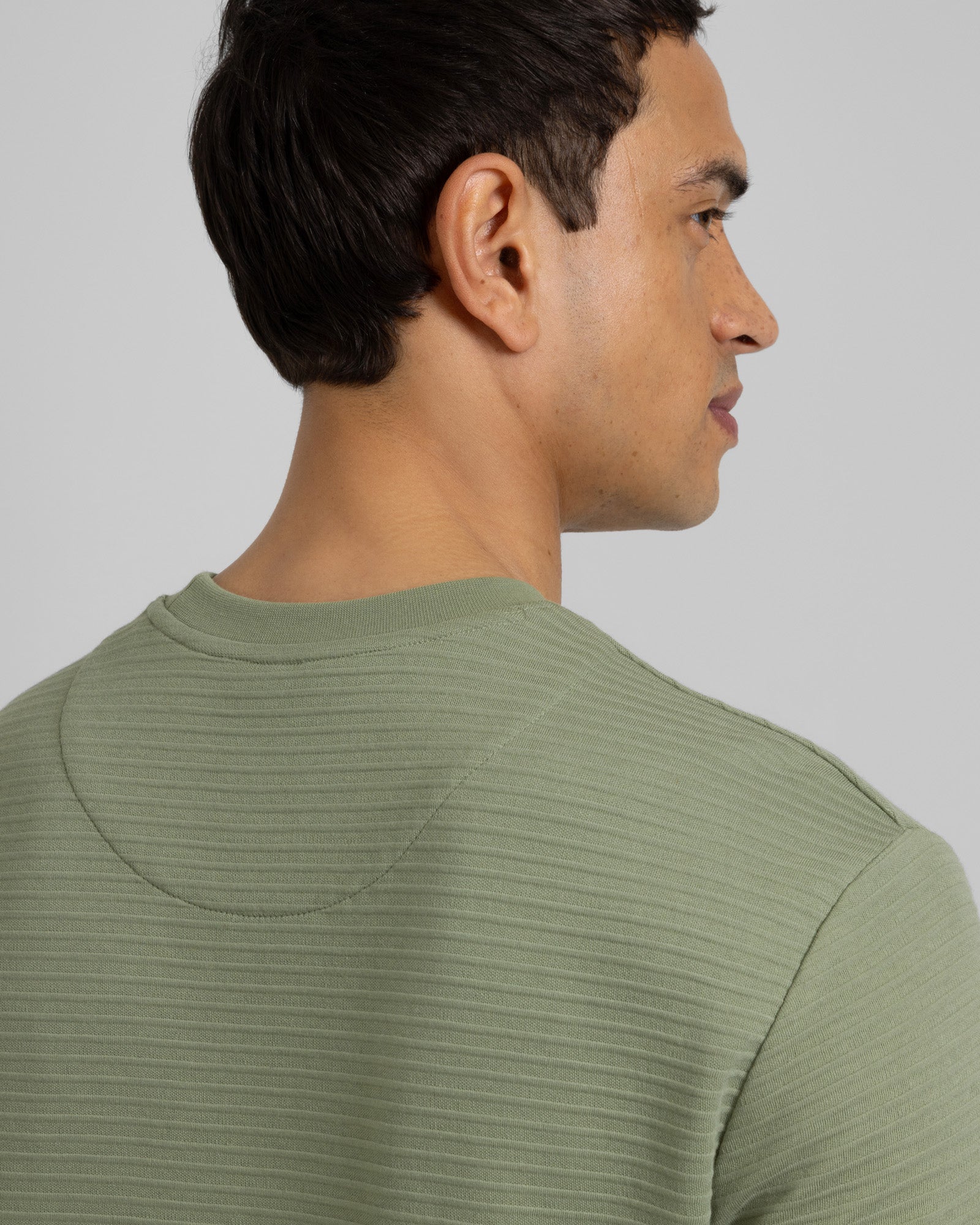 Windus - Horizontal Striped Rib Texture T-Shirt