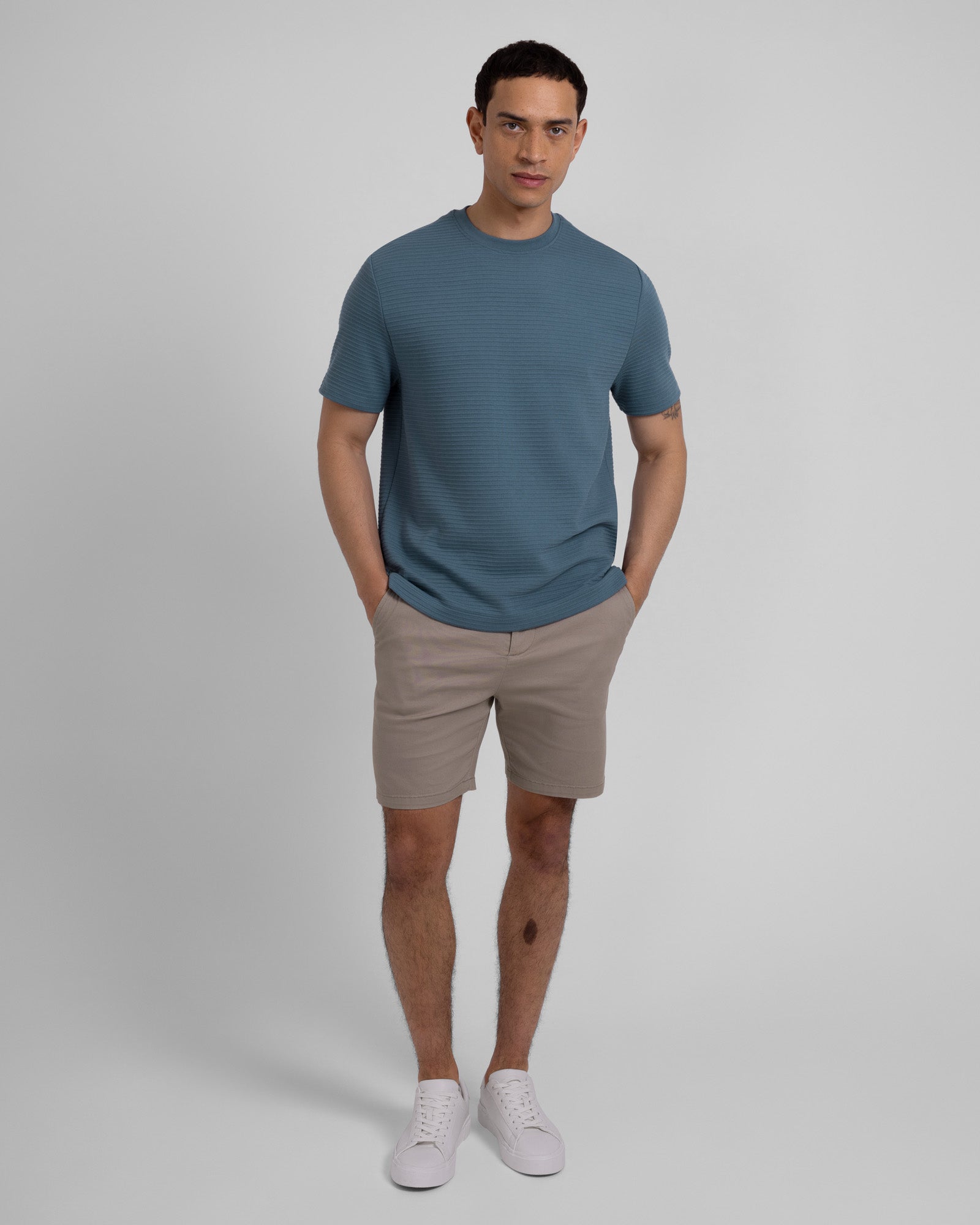 Windus - Horizontal Striped Rib Texture T-Shirt