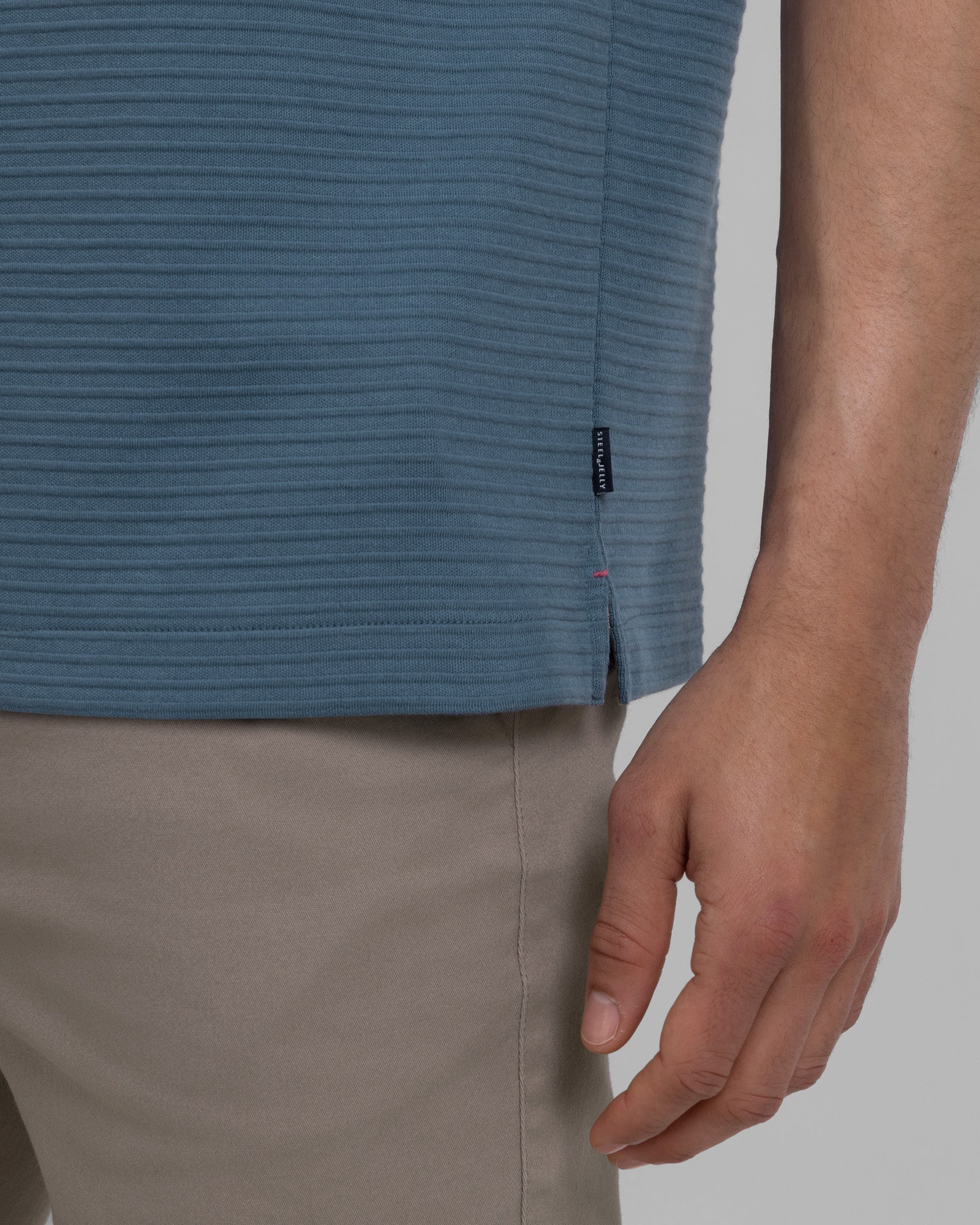 Windus - Horizontal Striped Rib Texture T-Shirt