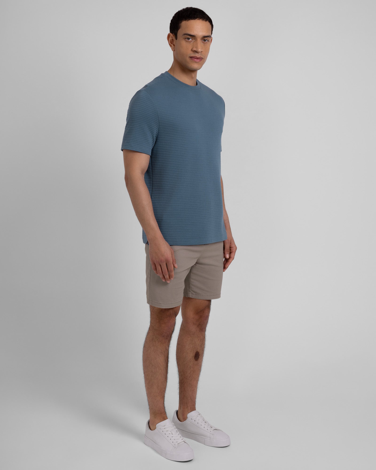 Windus - Horizontal Striped Rib Texture T-Shirt