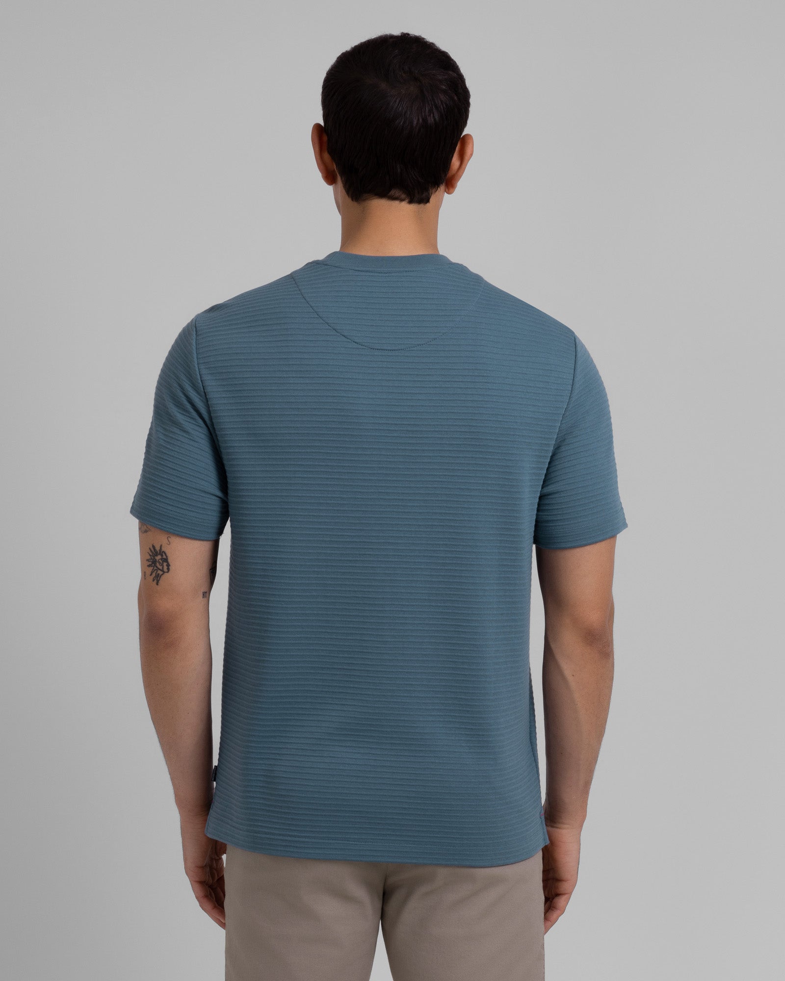 Windus - Horizontal Striped Rib Texture T-Shirt
