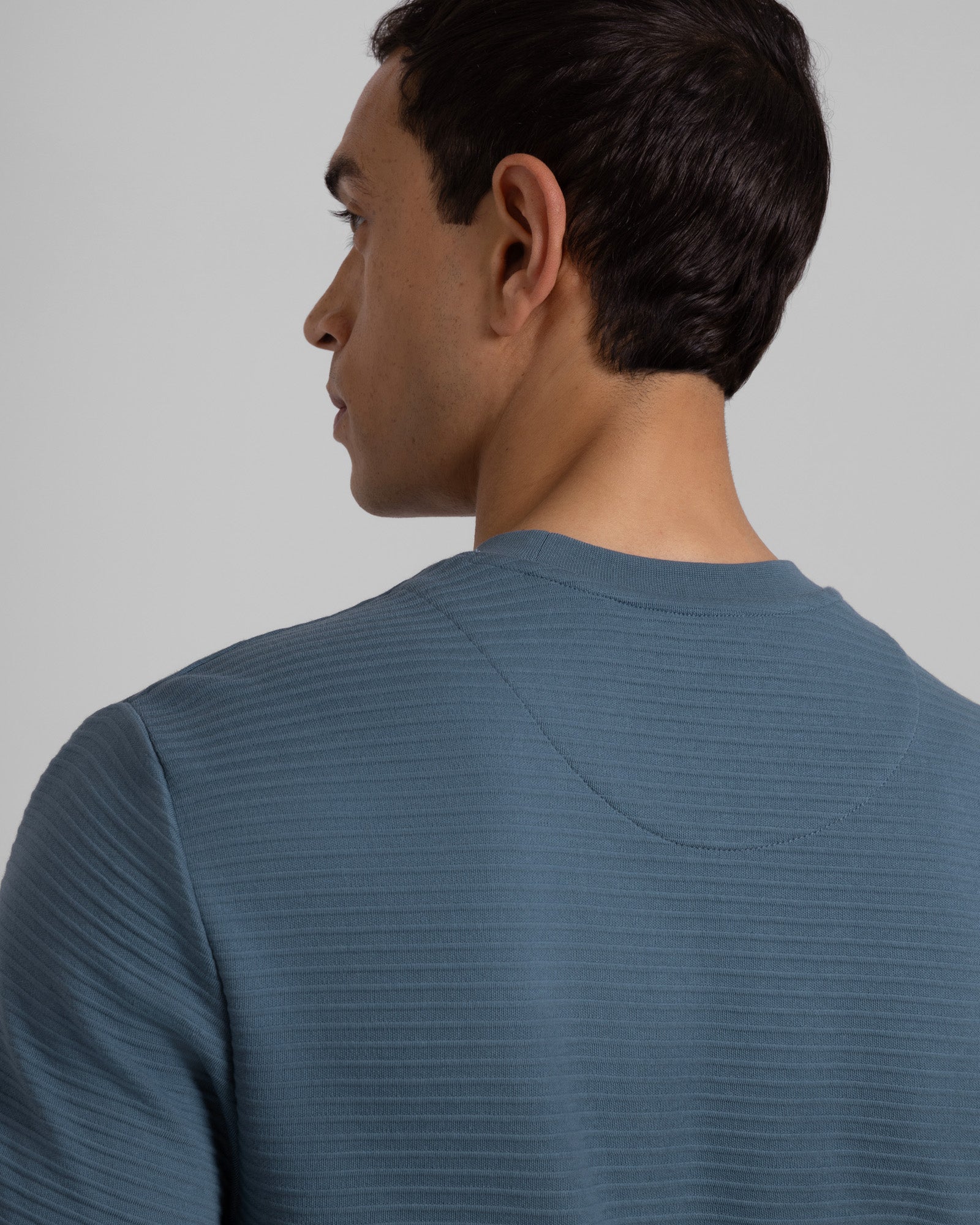 Windus - Horizontal Striped Rib Texture T-Shirt