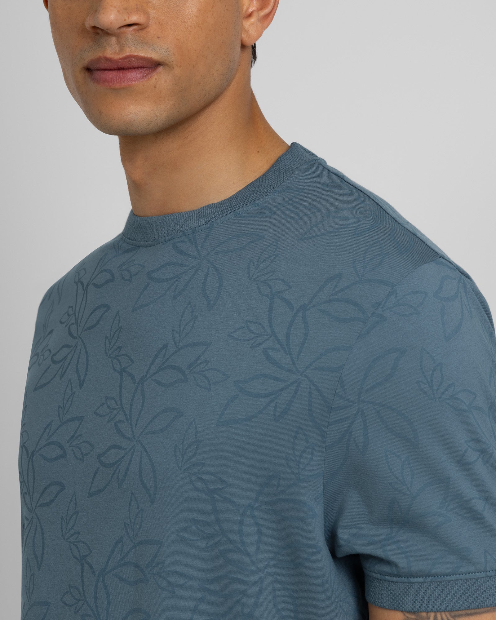 Baker - Tonal Floral Printed T-Shirt