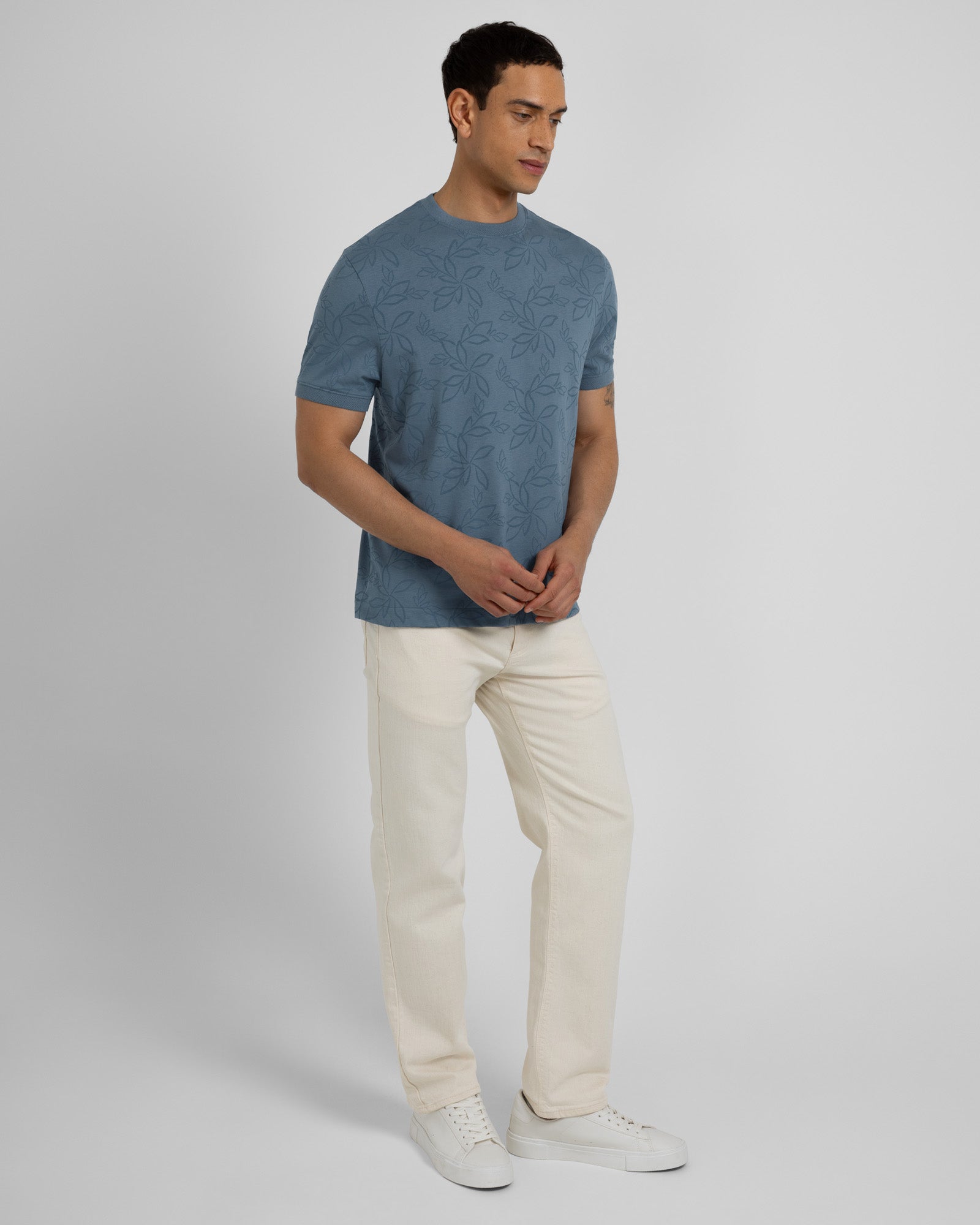 Baker - Tonal Floral Printed T-Shirt