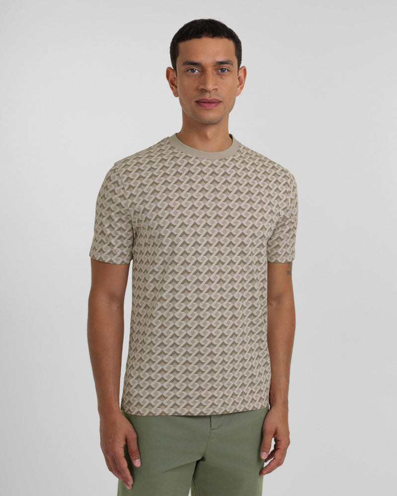 Kingston - Abstract Helical Geo Print T-Shirt