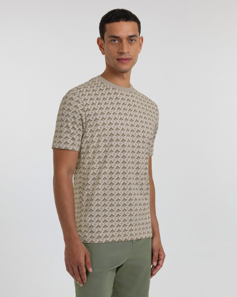 Kingston - Abstract Helical Geo Print T-Shirt