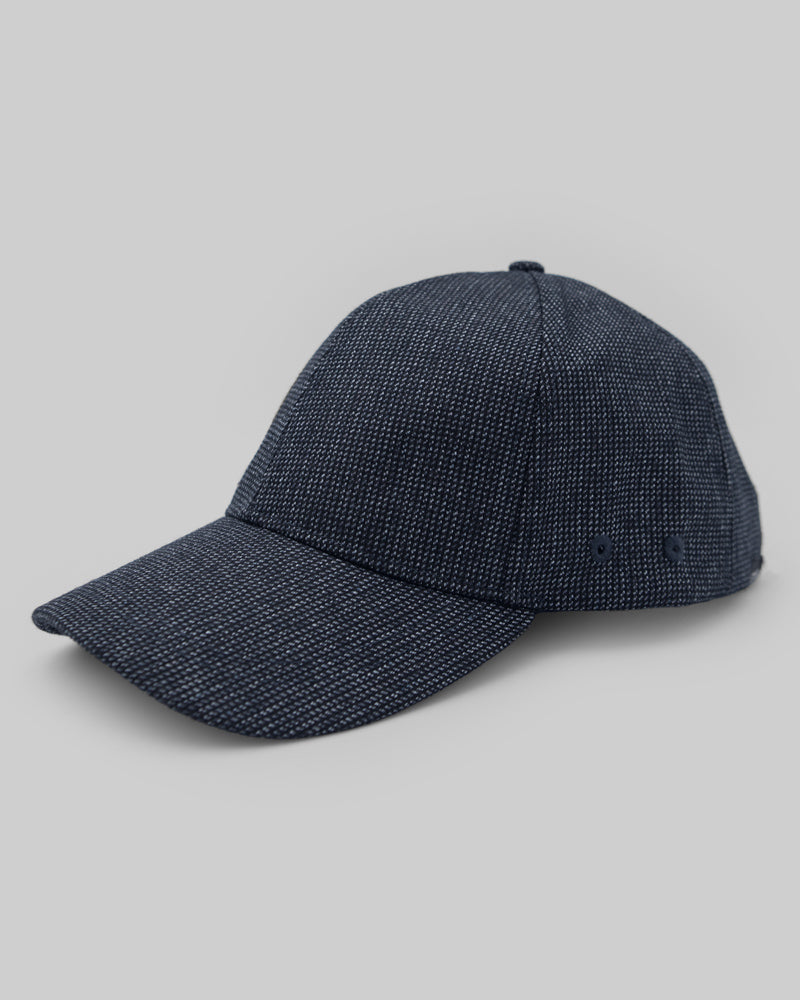 Navy Textured Baseball Cap
