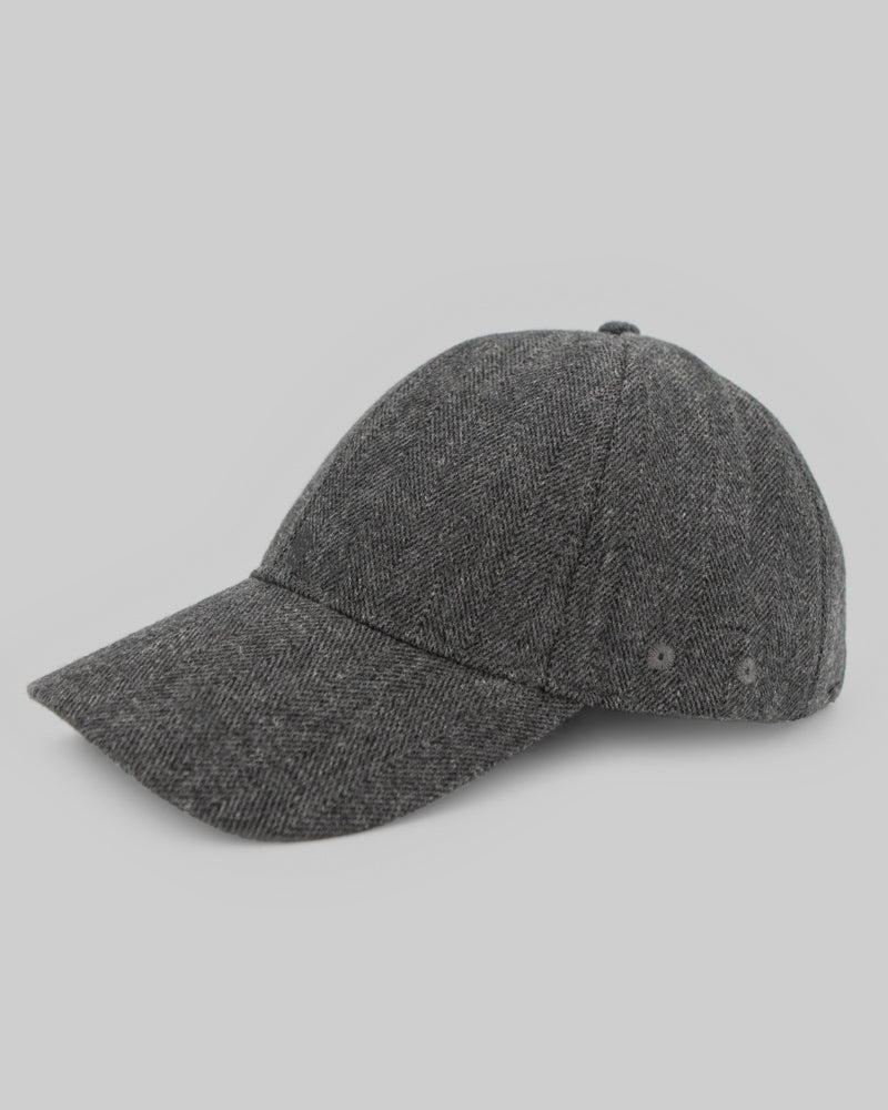 Steel & Jelly Men's Charcoal Herringbone Baseball Cap
