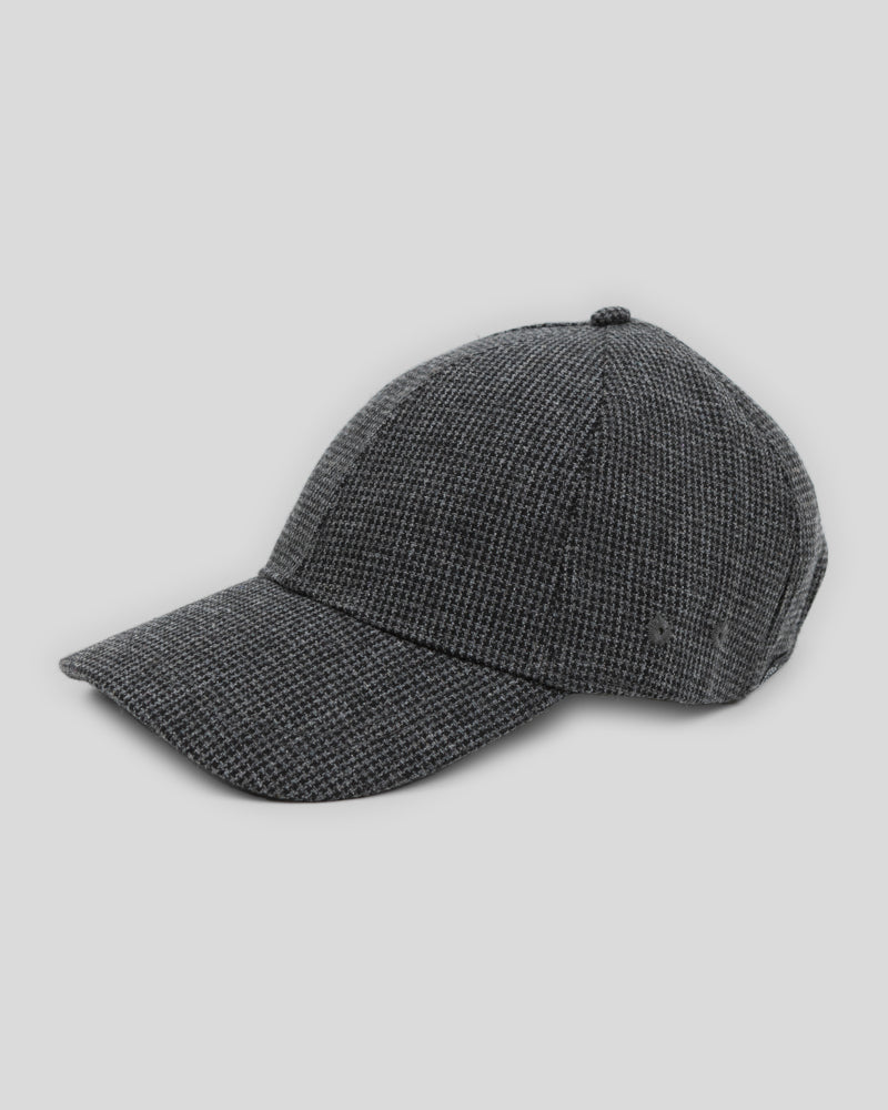 Charcoal Mini Houndstooth Baseball Cap