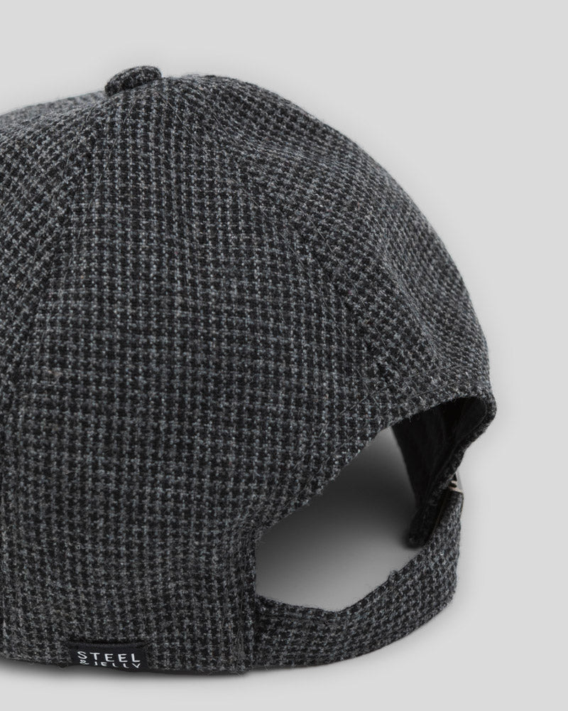 Charcoal Mini Houndstooth Baseball Cap