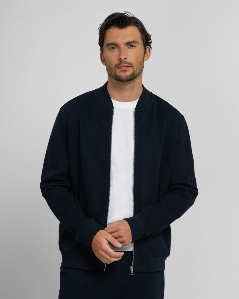 Tarporley – Pique Jersey Bomber & Jogger Set Navy