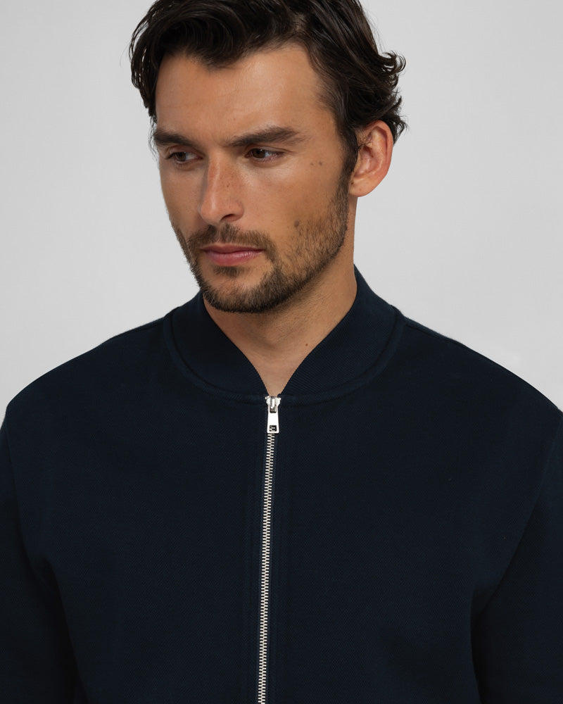 Tarporley – Pique Jersey Bomber & Jogger Set Navy