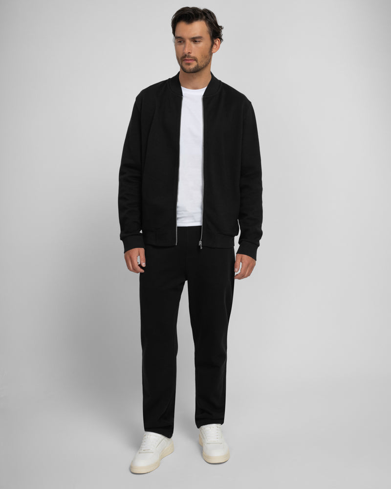 Tarporley – Pique Jersey Bomber & Jogger Set Black