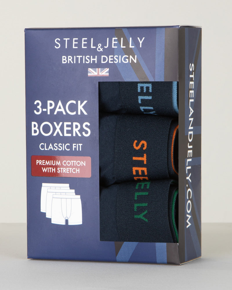 3 Pack Boxers In Navy