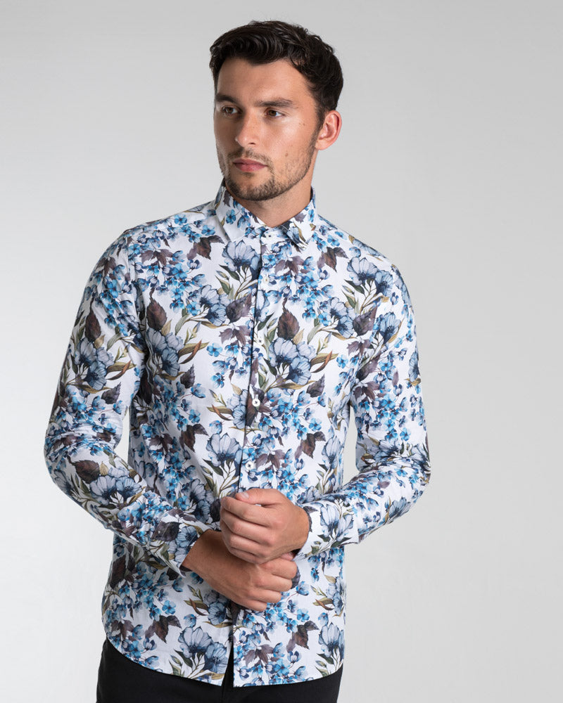 Limited Edition Bold Floral Print Long Sleeve Shirt