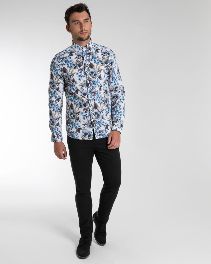 Limited Edition Bold Floral Print Long Sleeve Shirt