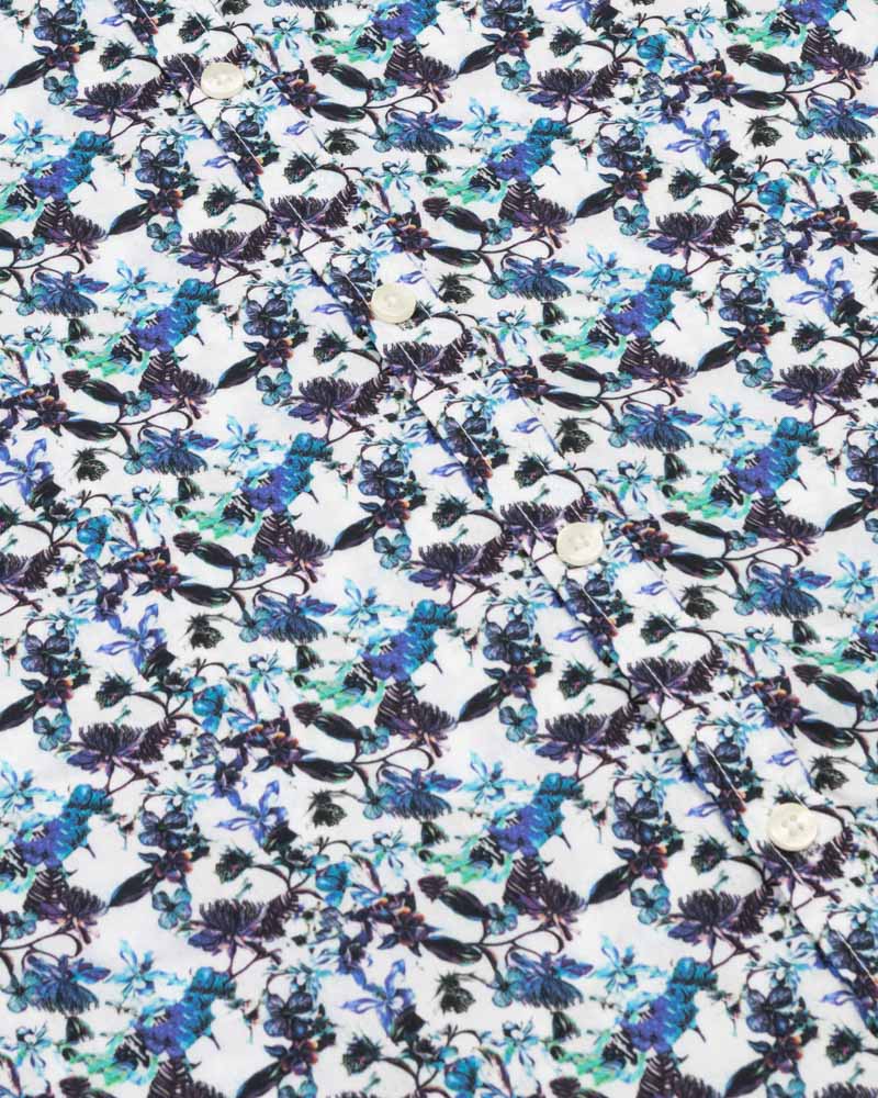 Limited Edition Blue Floral Print Long Sleeve Shirt