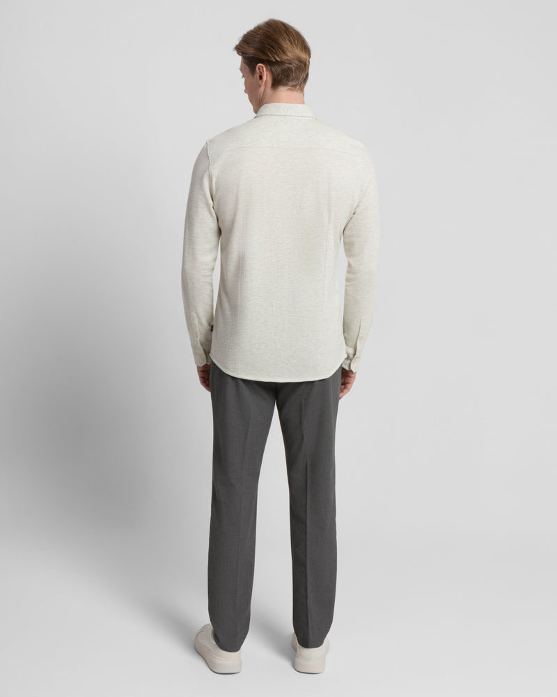 Textured Long Sleeve Jersey Shirt