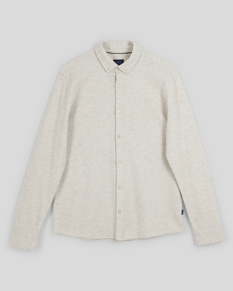 Textured Long Sleeve Jersey Shirt