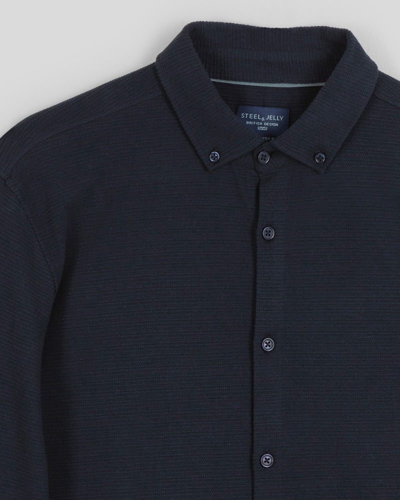 Textured Long Sleeve Jersey Shirt