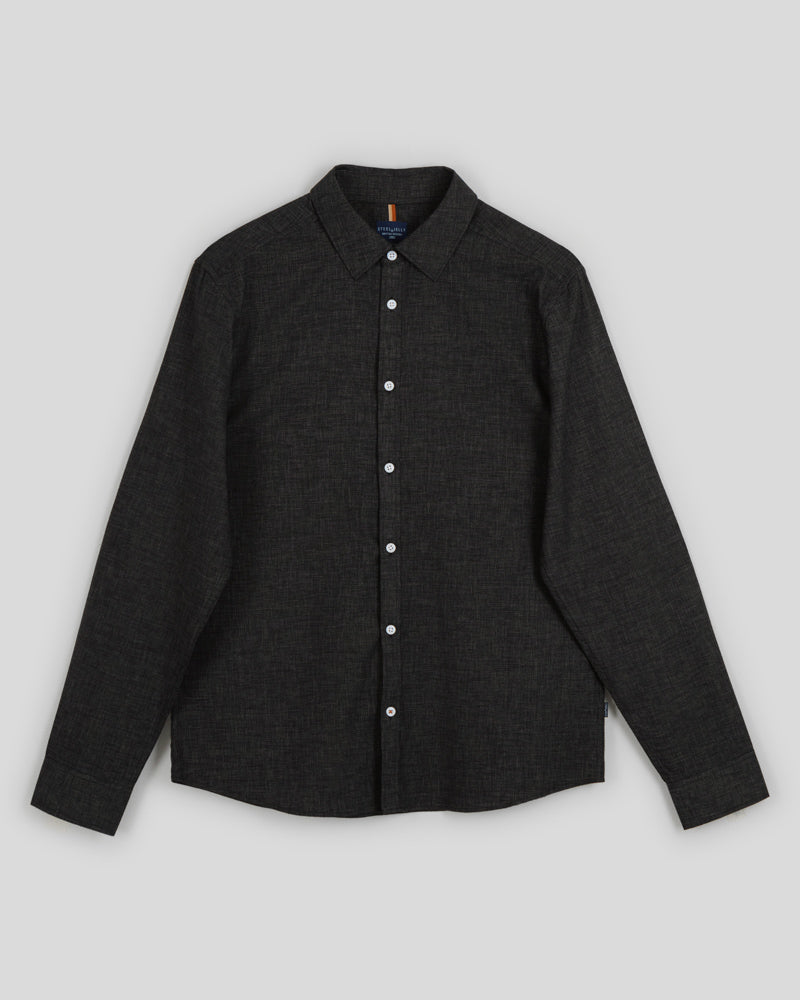 Slub Texture Long Sleeve Casual Shirt