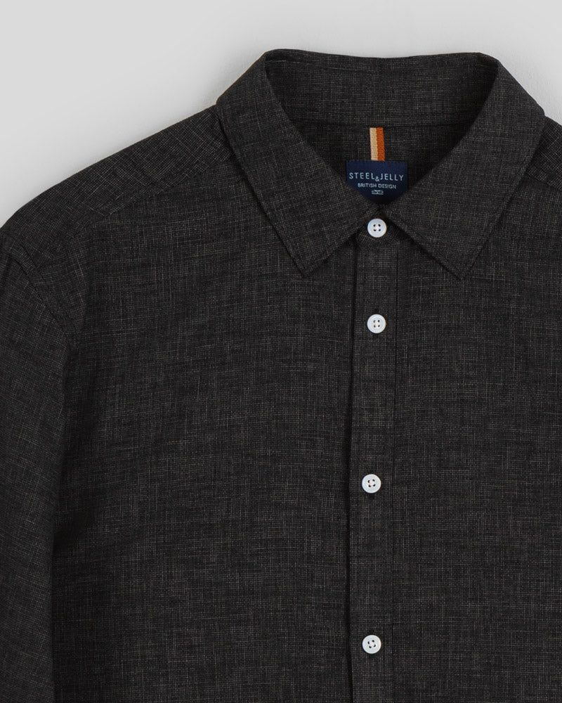 Slub Texture Long Sleeve Casual Shirt