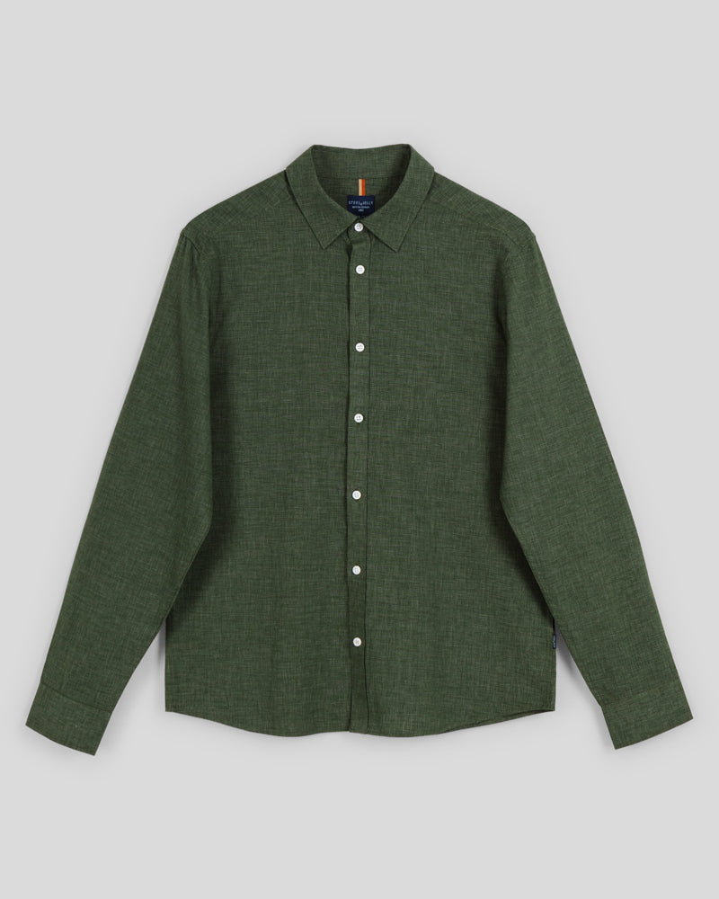 Slub Texture Long Sleeve Casual Shirt