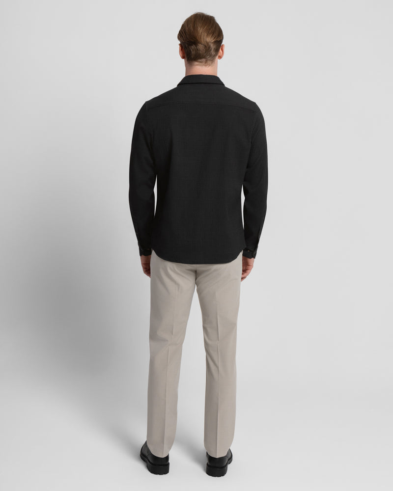 Multi-Texture Long Sleeve Shirt