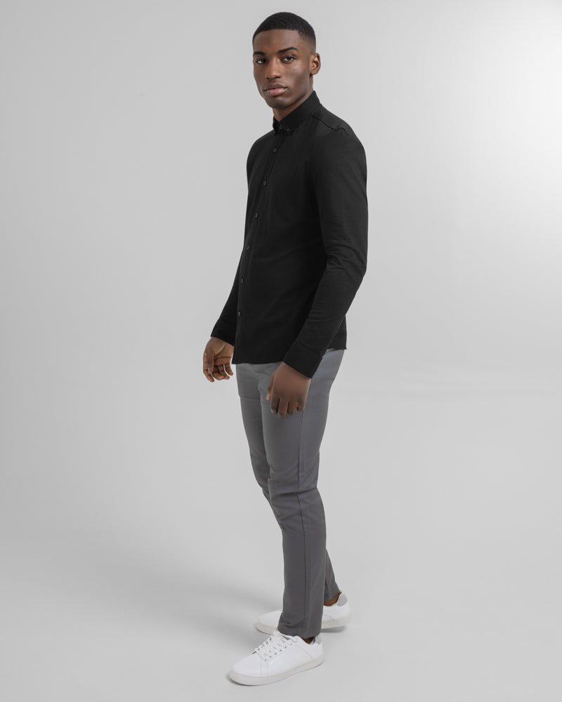 Pique Jersey Long Sleeve Shirt