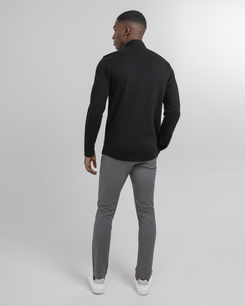 Pique Jersey Long Sleeve Shirt