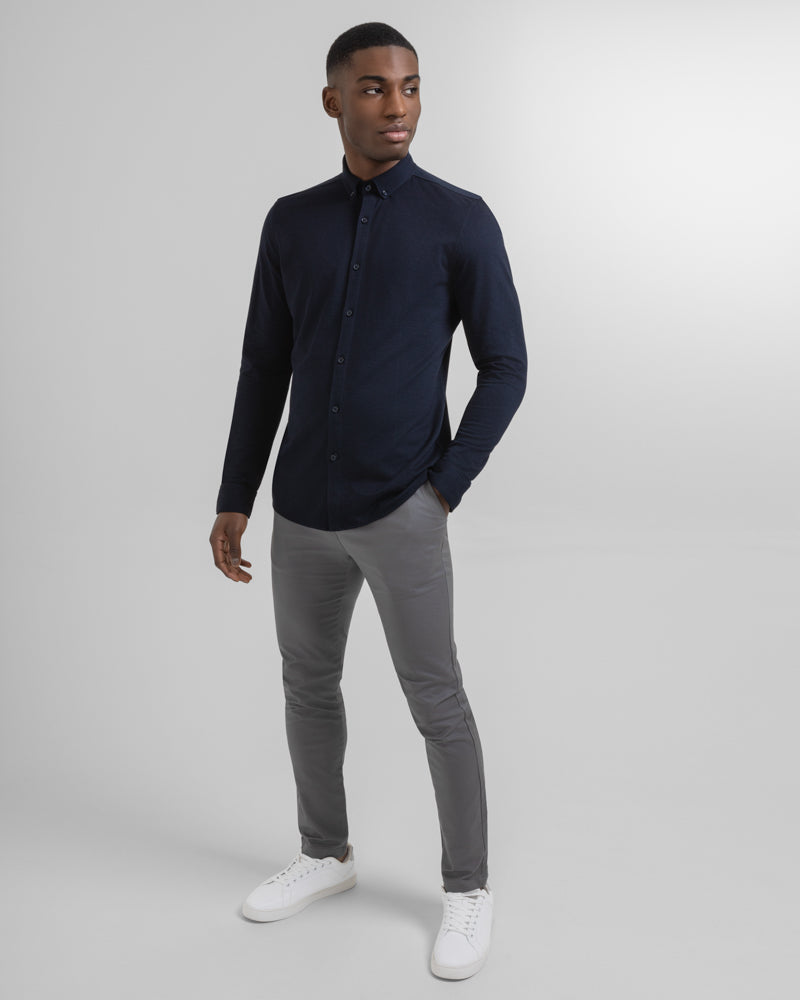 Pique Jersey Long Sleeve Shirt