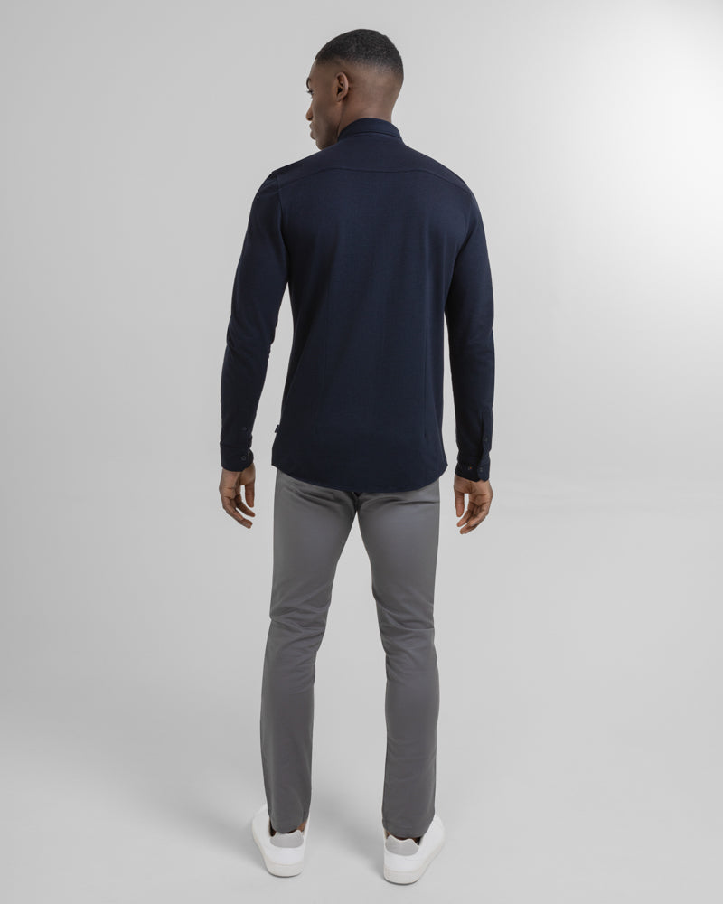 Pique Jersey Long Sleeve Shirt