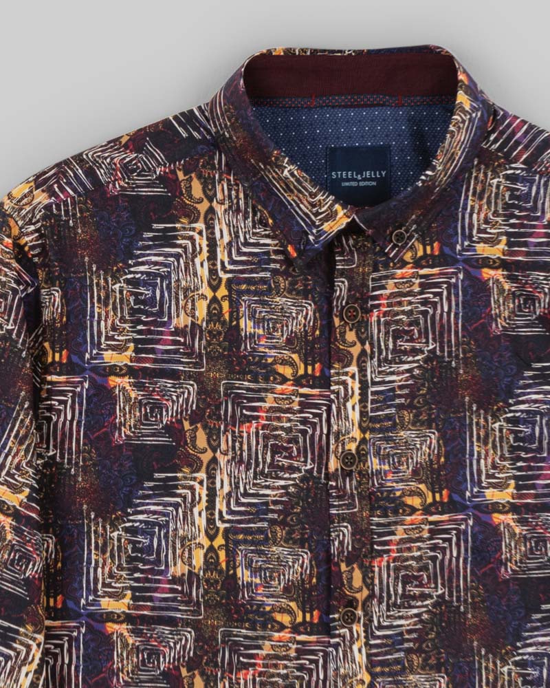 Limited Edition Abstract Eastern Inspired Digital Print Shirt