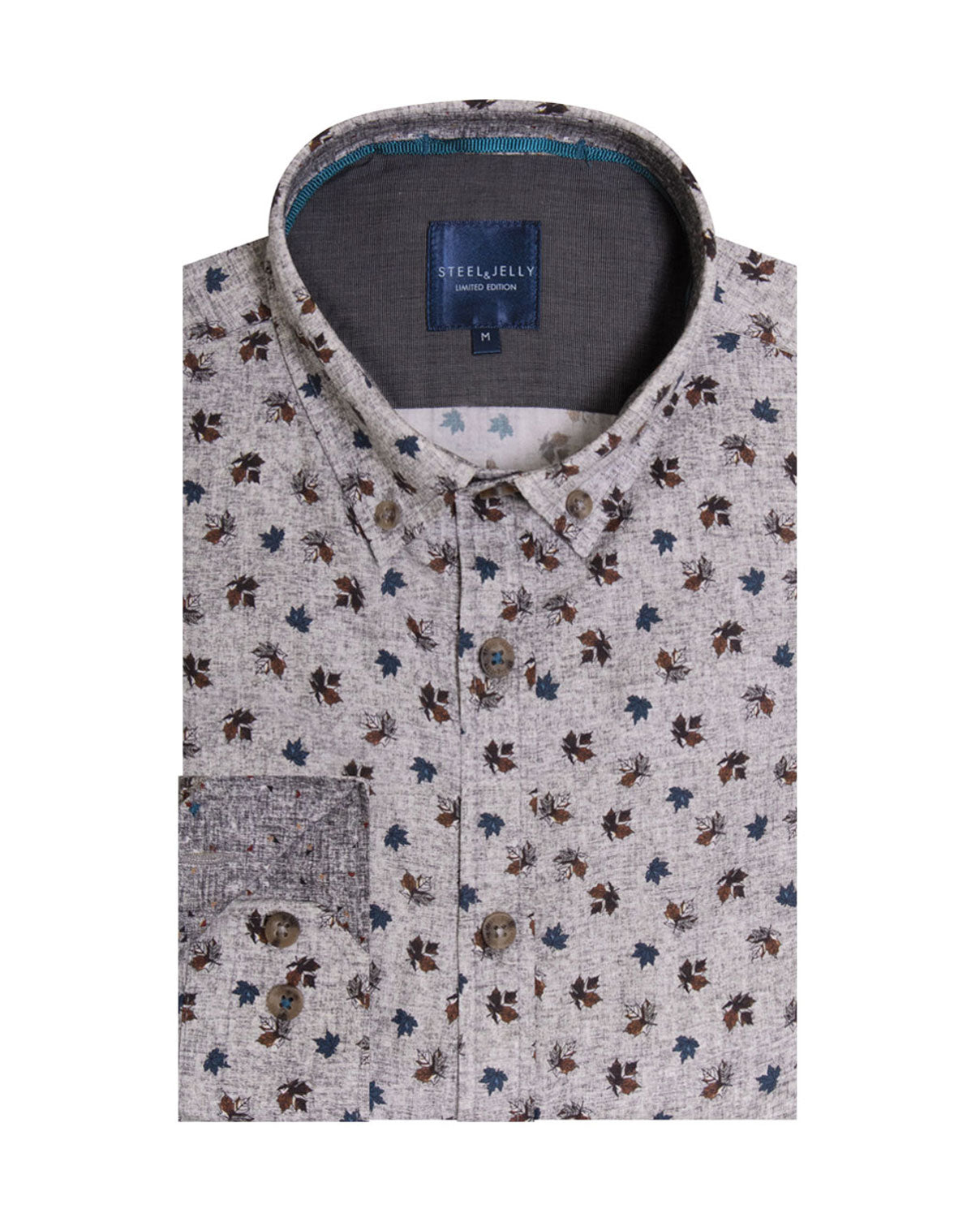 Limited Edition Mini Autumn Leaf Digital Print Shirt