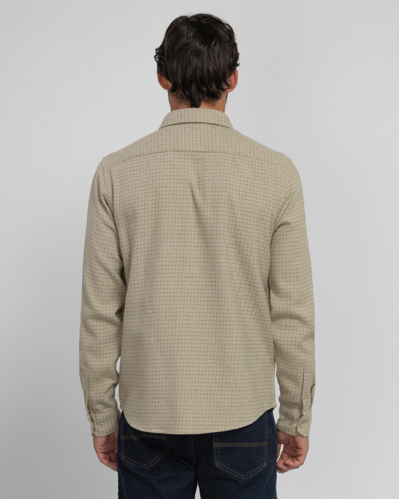 Lymm - Mini Check Brushed Cotton Long Sleeve Shirt