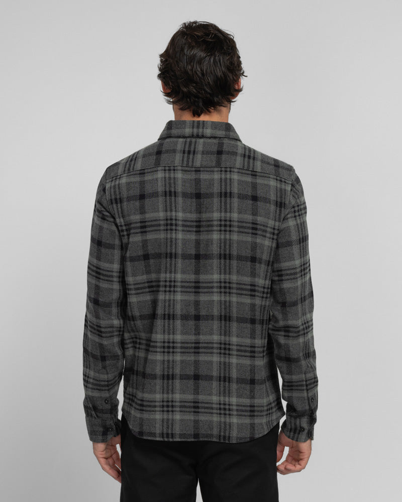 Holmes - Check Brushed Cotton Long Sleeve Shirt