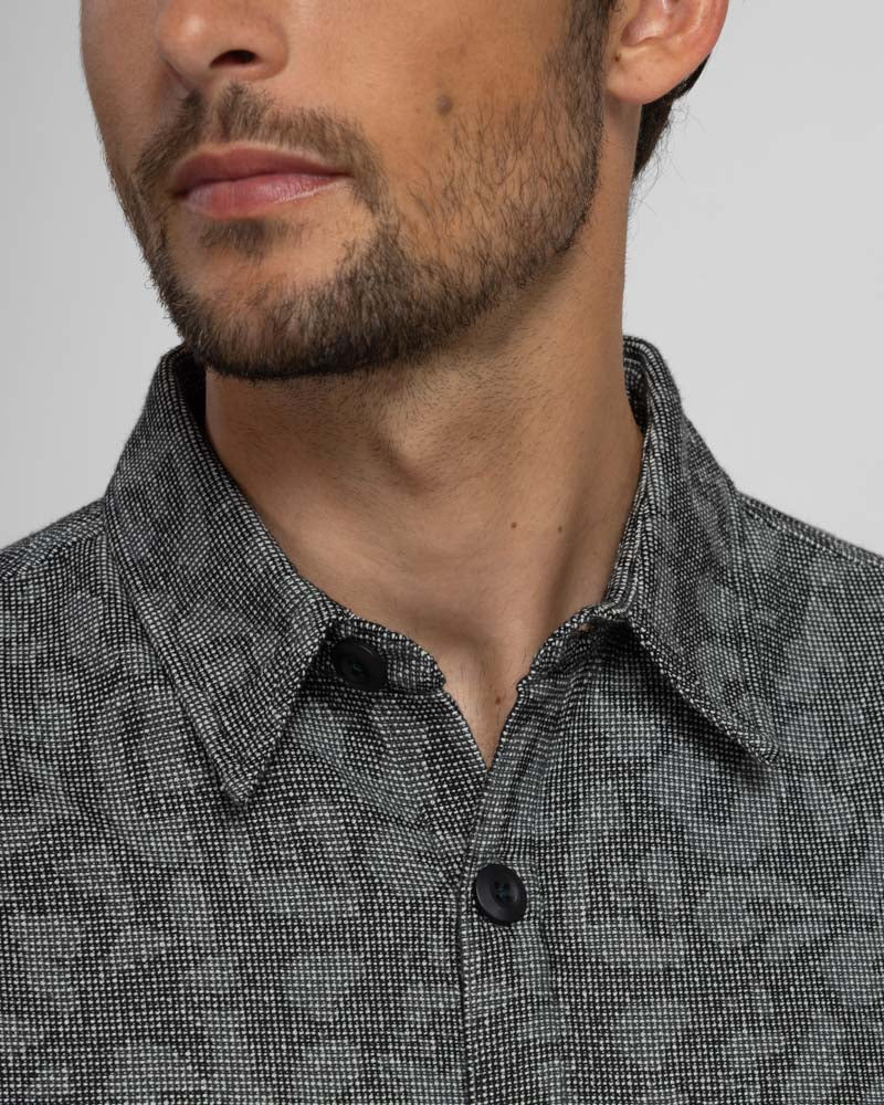Nantwich - Leopard Jacquard Long Sleeve Shirt