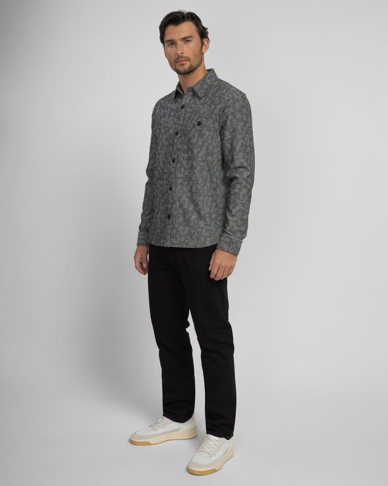 Nantwich - Leopard Jacquard Long Sleeve Shirt