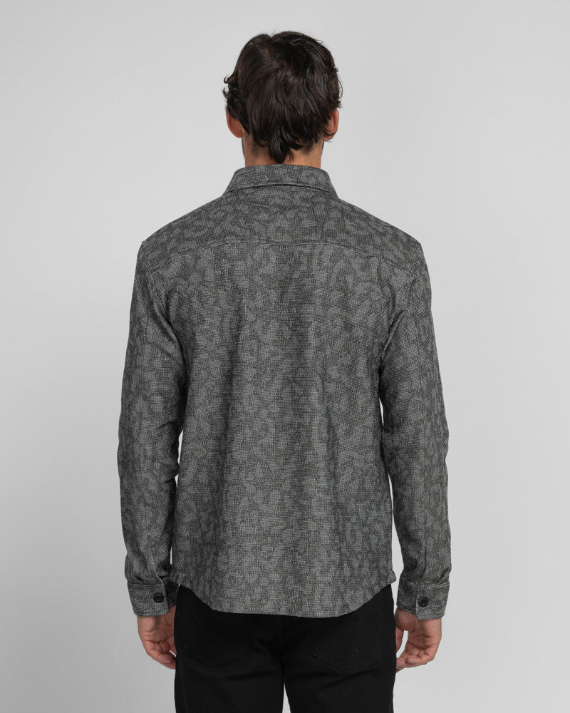 Nantwich - Leopard Jacquard Long Sleeve Shirt