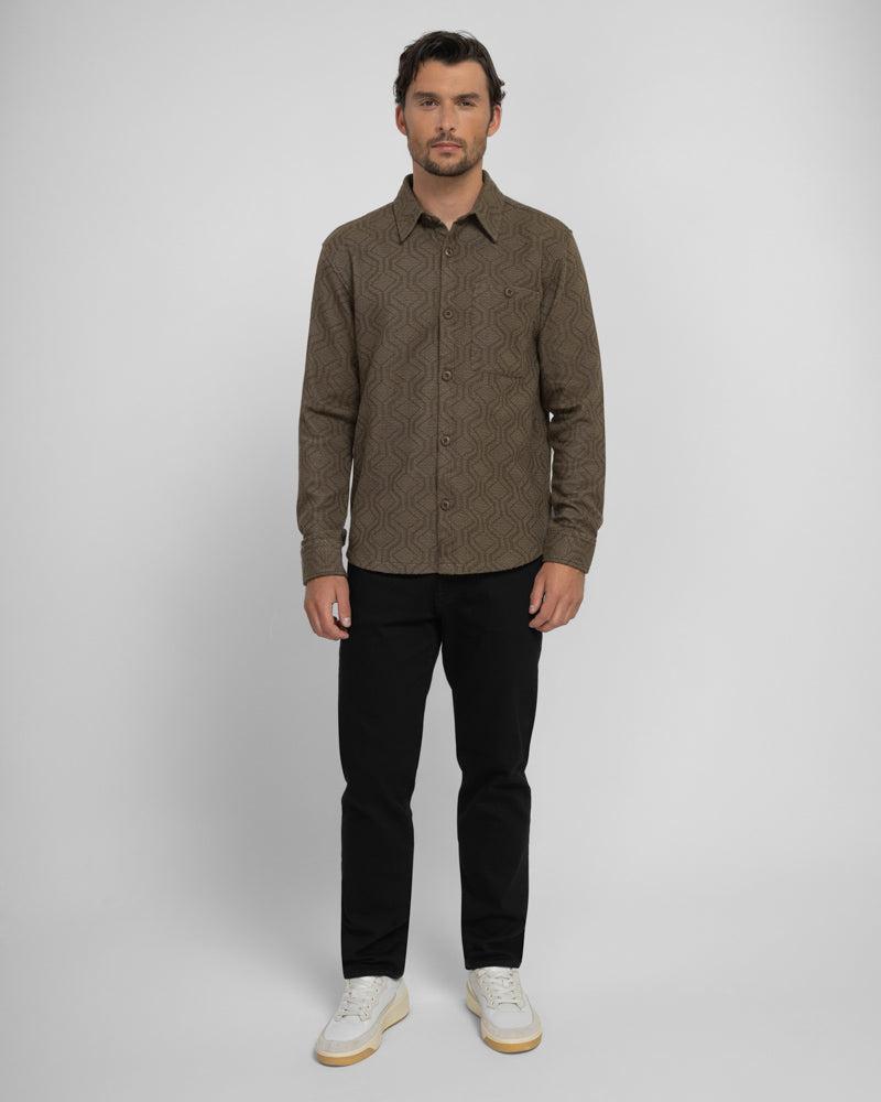Steel & Jelly Men’s Bunbury Geo Jacquard Long Sleeve Shirt