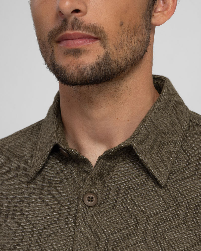 Steel & Jelly Men’s Bunbury Geo Jacquard Long Sleeve Shirt
