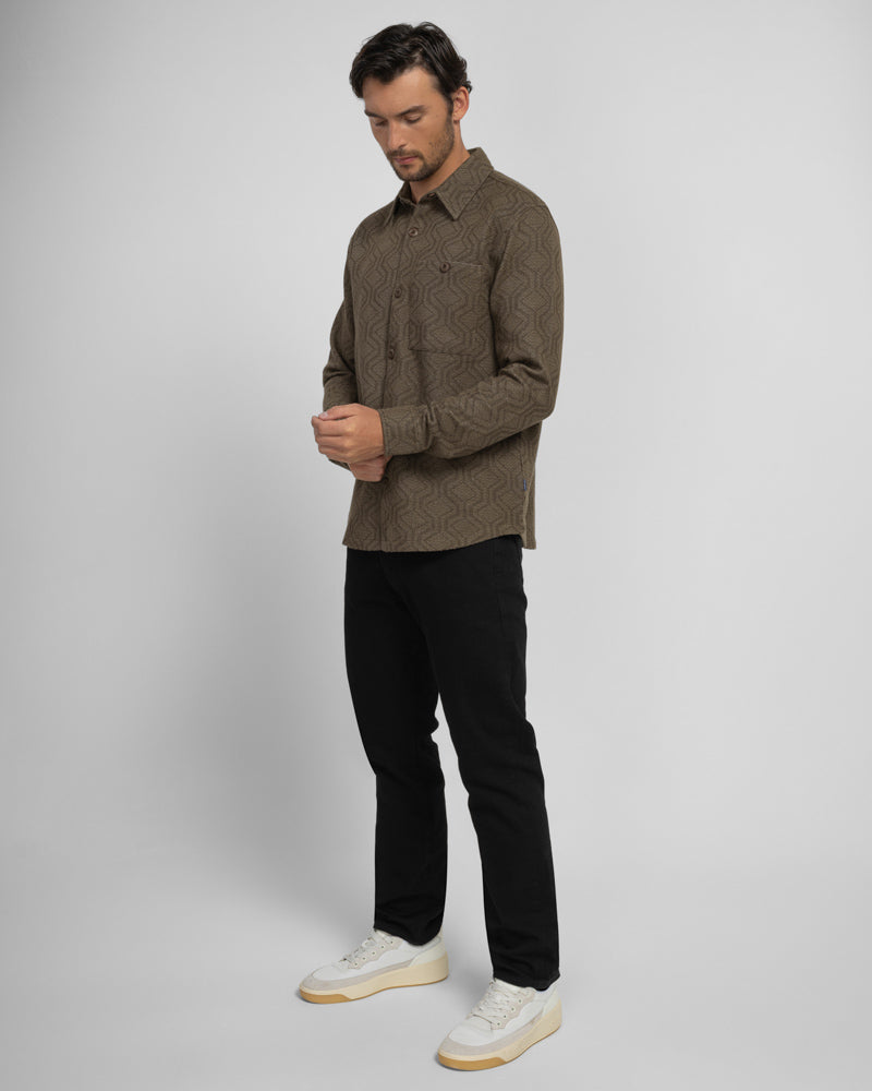 Steel & Jelly Men’s Bunbury Geo Jacquard Long Sleeve Shirt
