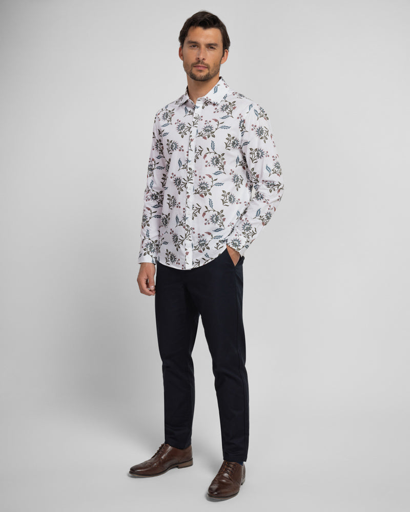 Steel & Jelly Men's Astbury Floral Print Long Sleeve Shirt