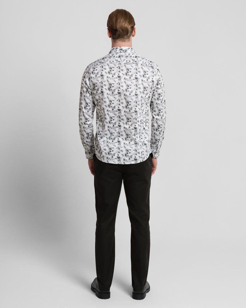 Limited Edition Sketch Floral Print Long Sleeve Shirt