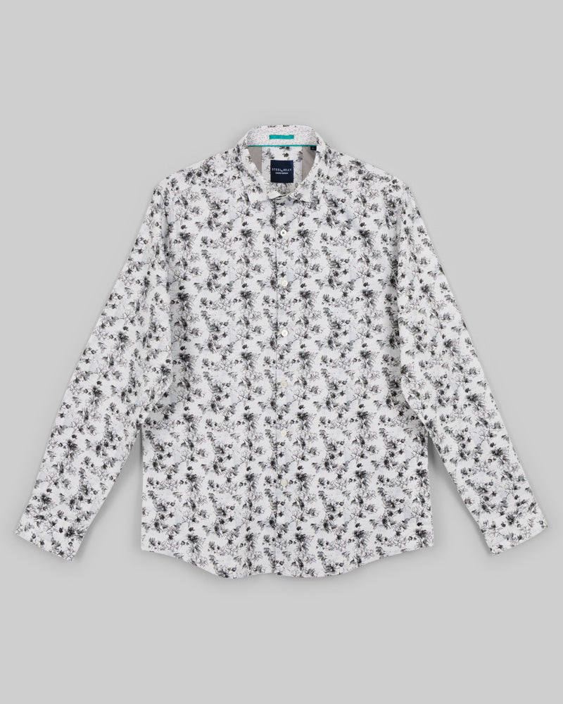 Limited Edition Sketch Floral Print Long Sleeve Shirt