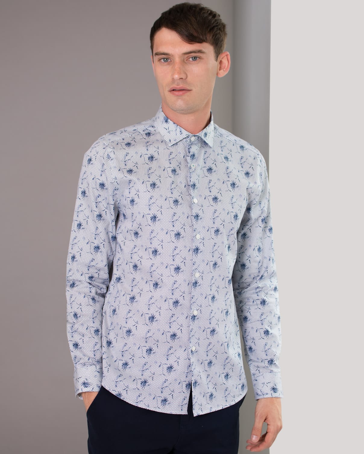 Limited Edition Mini Arrow Floral Print Long Sleeve Shirt
